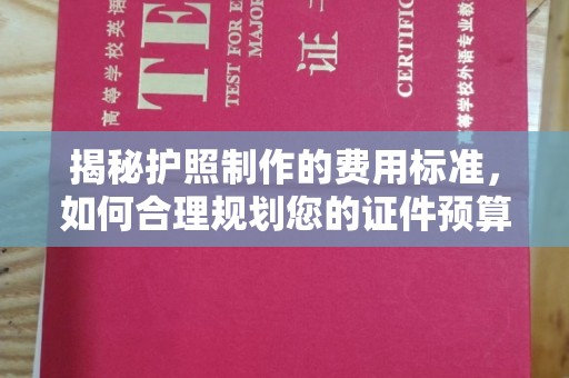 西城揭秘护照制作的费用标准，如何合理规划您的证件预算