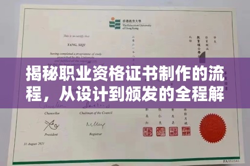 西城揭秘职业资格证书制作的流程，从设计到颁发的全程解析