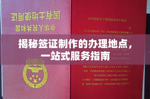 西城揭秘签证制作的办理地点，一站式服务指南
