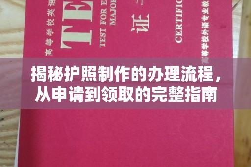 西城揭秘护照制作的办理流程，从申请到领取的完整指南
