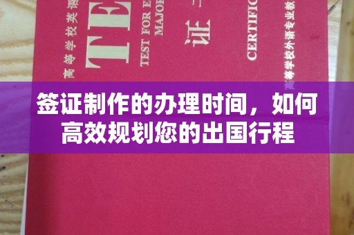 西城签证制作的办理时间，如何高效规划您的出国行程