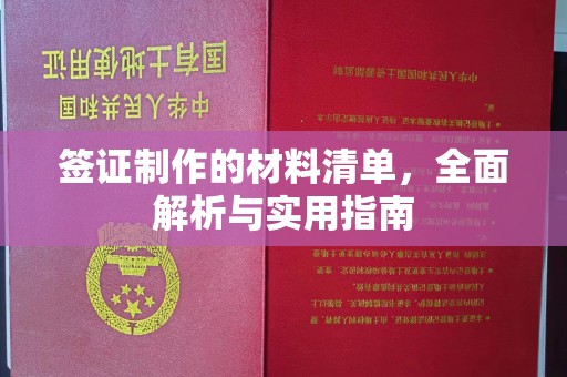 西城签证制作的材料清单，全面解析与实用指南