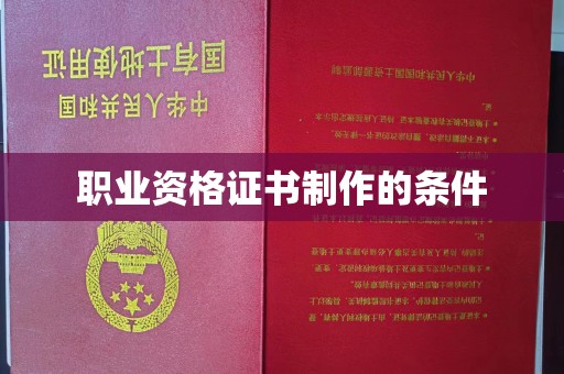 西城职业资格证书制作的条件